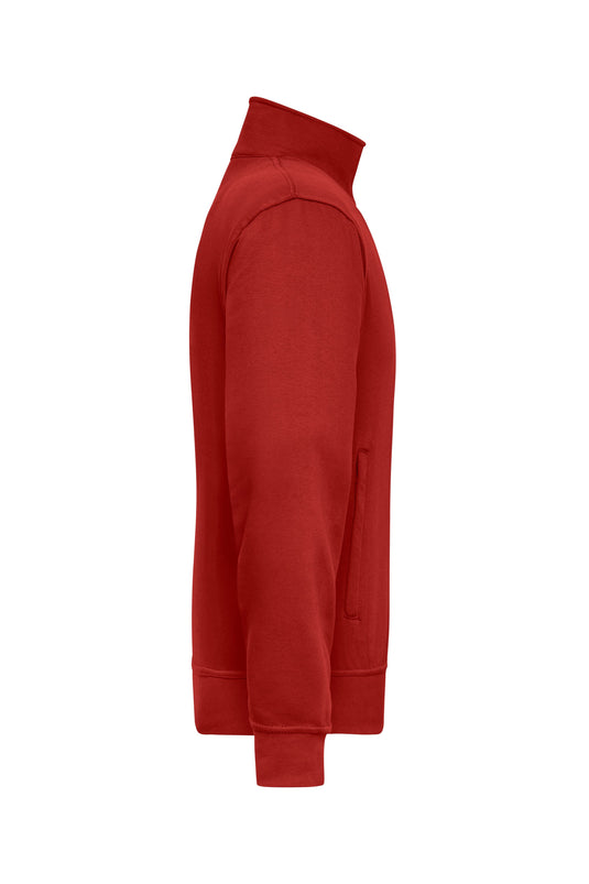Sweat-Jacke mit Stehkragen und Reißverschluss - JN836