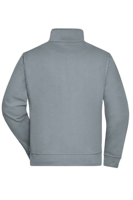 Sweat-Jacke mit Stehkragen und Reißverschluss - JN836