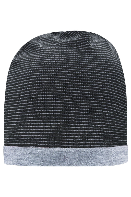 Stretchfleece-Mütze mit Kontrastabschluss - MB7127