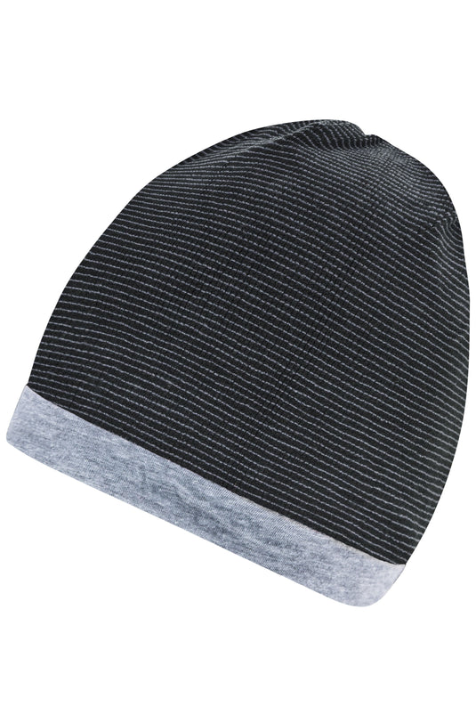 Stretchfleece-Mütze mit Kontrastabschluss - MB7127