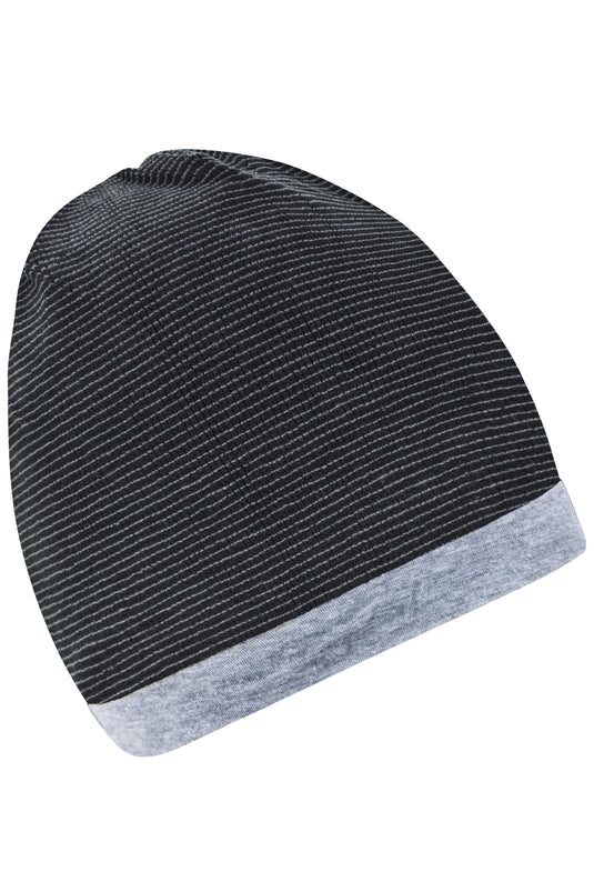 Stretchfleece-Mütze mit Kontrastabschluss - MB7127