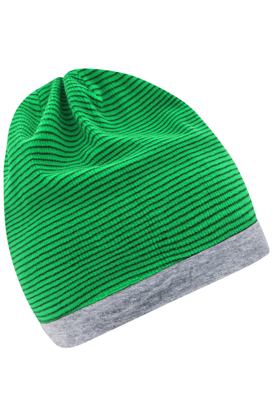 Stretchfleece-Mütze mit Kontrastabschluss - MB7127