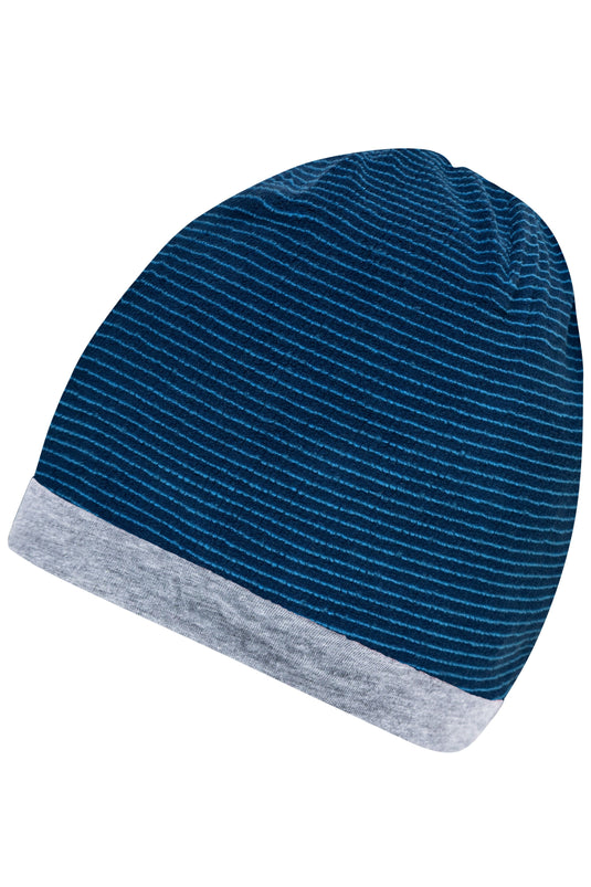 Stretchfleece-Mütze mit Kontrastabschluss - MB7127