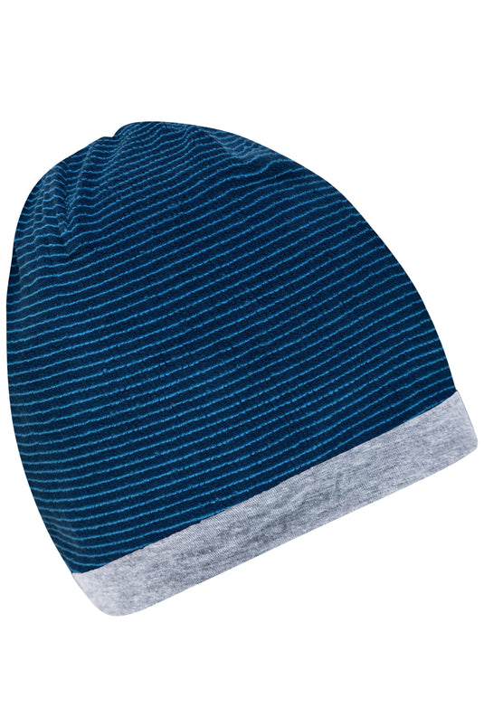 Stretchfleece-Mütze mit Kontrastabschluss - MB7127