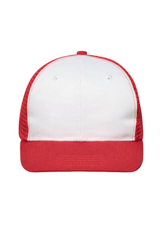 Trendiges 6 Panel Mesh Cap mit flachem Schild aus Polycotton - MB6240