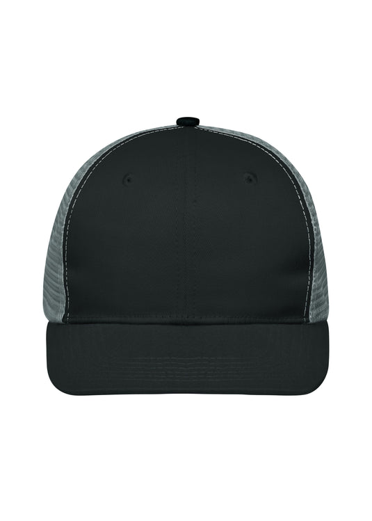 Trendiges 6 Panel Mesh Cap mit flachem Schild aus Polycotton - MB6240