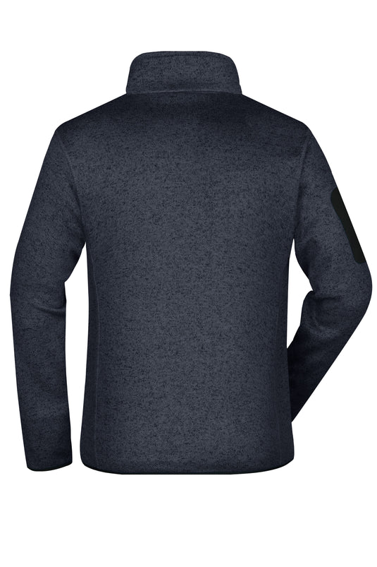 Modische Strickfleece Jacke mit Stehkragen - JN762