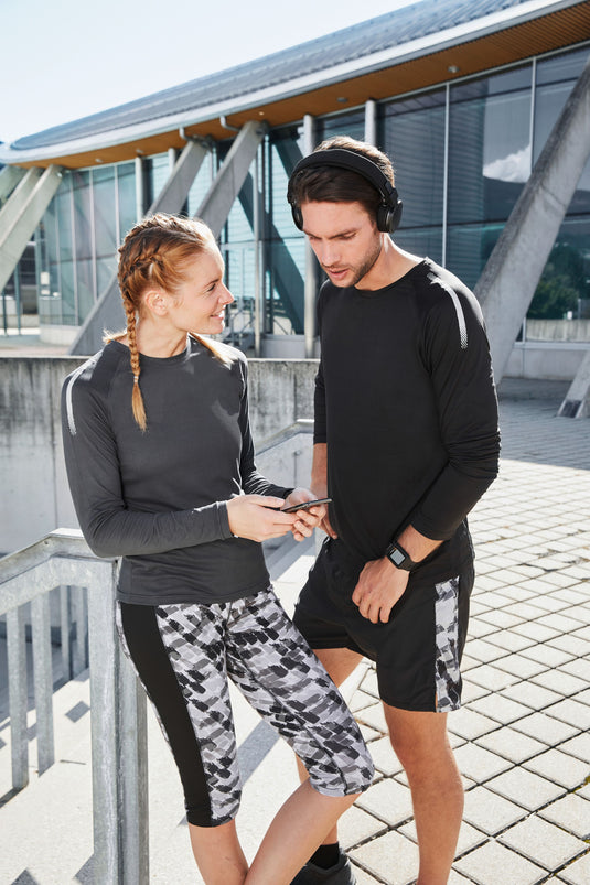 Langarm Funktions-Shirt aus recyceltem Polyester für Sport und Fitness - JN522
