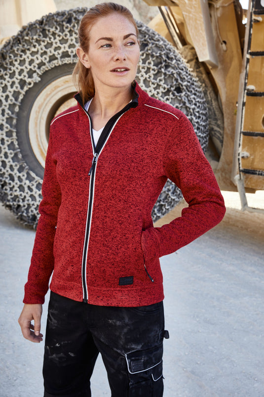 Pflegeleichte Strickfleece-Jacke - JN897