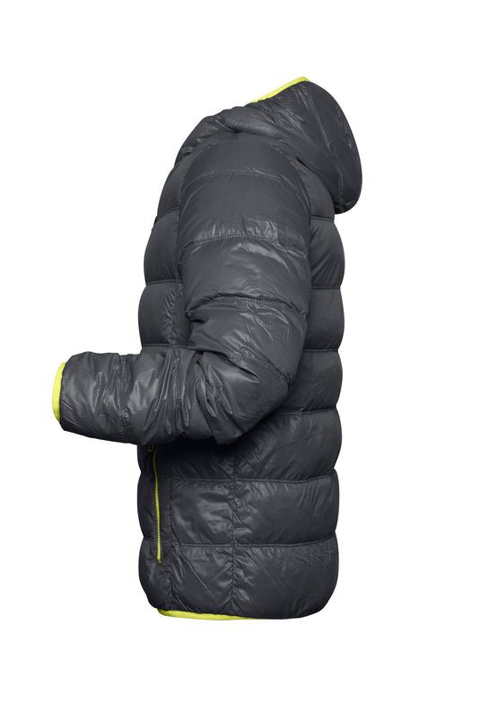 Ultraleichte Daunenjacke mit Kapuze in sportlichem Style - JN1060