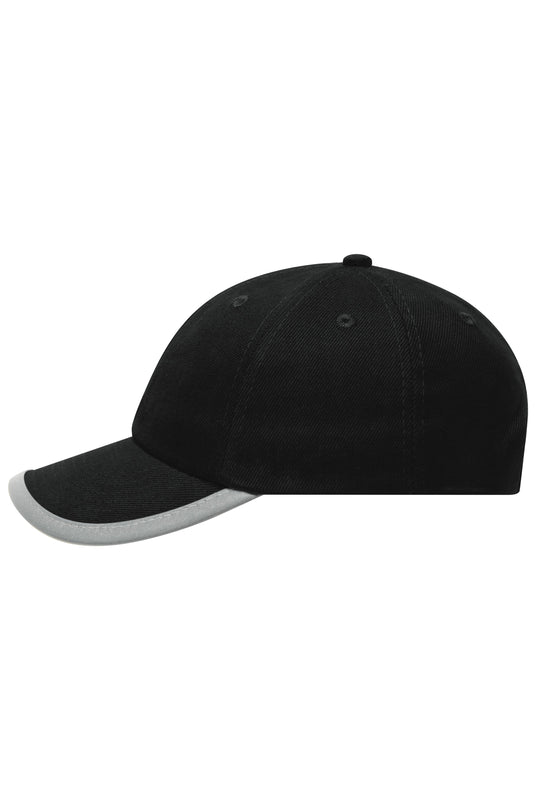 Originelles 6 Panel Cap mit reflektierender Schildeinfassung (ohne Schutzfunktion/keine PSA) - MB6192