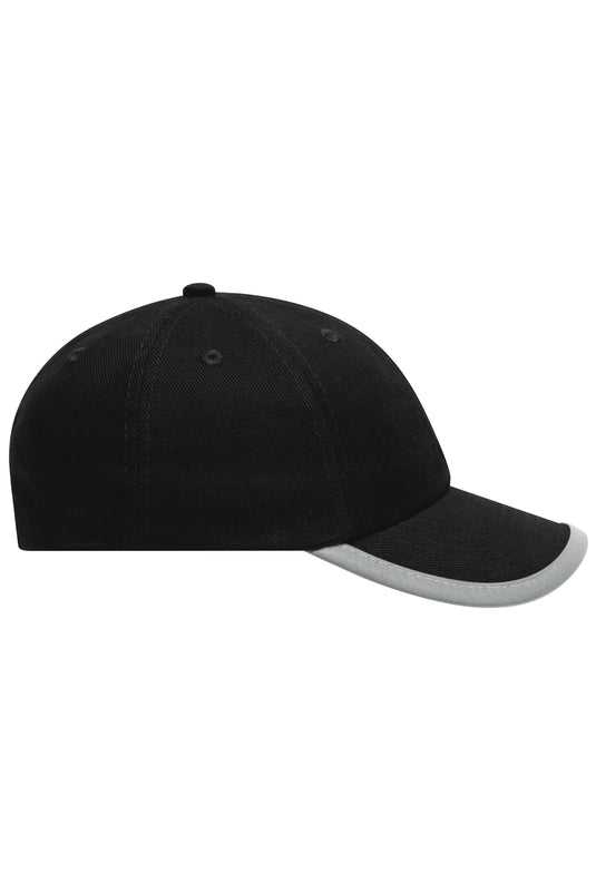 Originelles 6 Panel Cap mit reflektierender Schildeinfassung (ohne Schutzfunktion/keine PSA) - MB6192