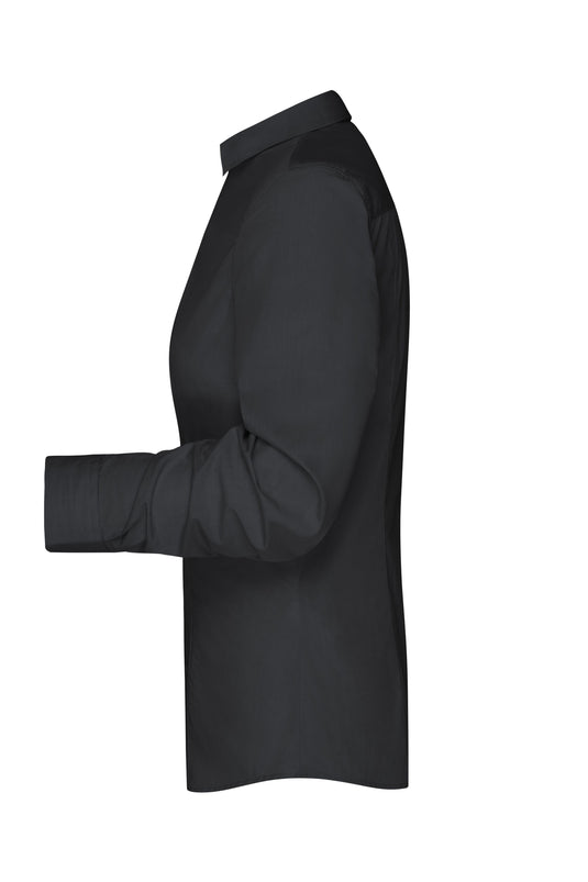 Modisches Shirt mit Karo-Einsätzen an Kragen und Manschette - JN618