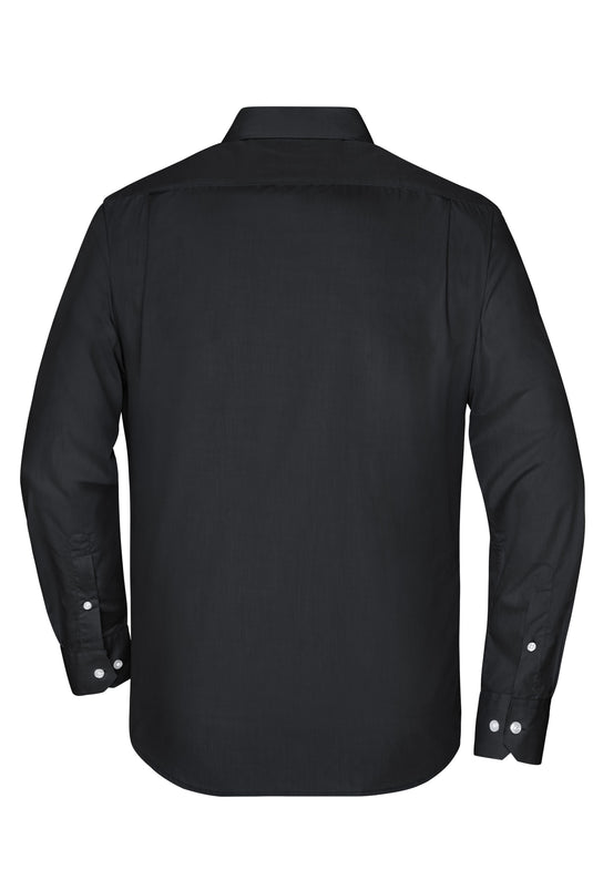 Modisches Shirt mit Karo-Einsätzen an Kragen und Manschette - JN619