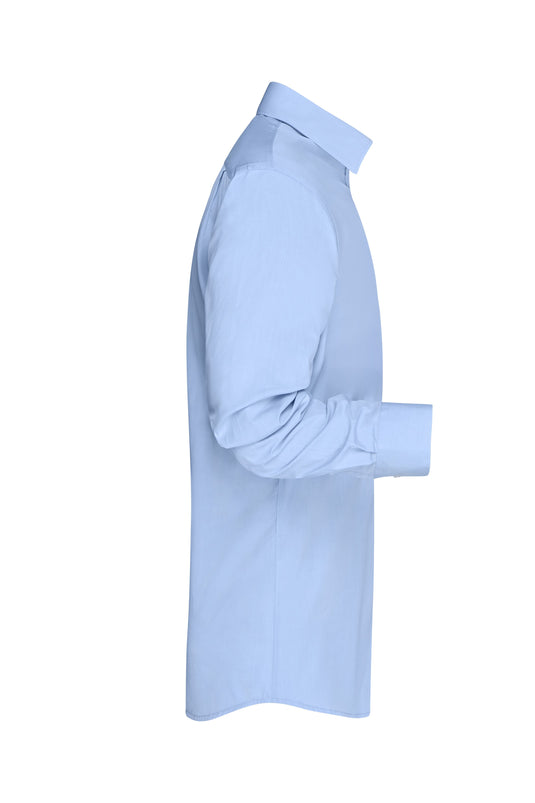 Modisches Shirt mit Karo-Einsätzen an Kragen und Manschette - JN619