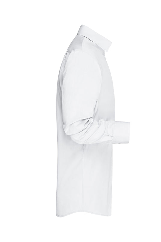 Modisches Shirt mit Karo-Einsätzen an Kragen und Manschette - JN619