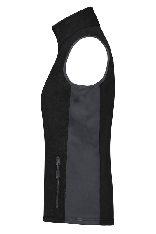 Strapazierfähige Fleece Weste im Materialmix - JN855
