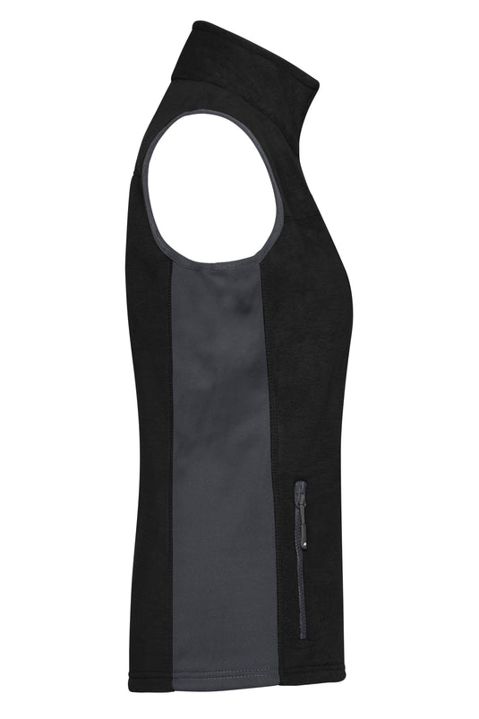 Strapazierfähige Fleece Weste im Materialmix - JN855
