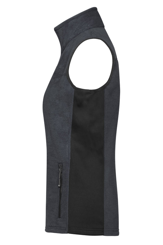 Strapazierfähige Fleece Weste im Materialmix - JN855