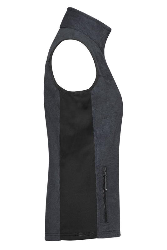 Strapazierfähige Fleece Weste im Materialmix - JN855