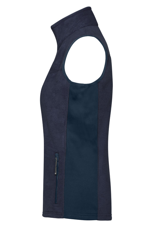 Strapazierfähige Fleece Weste im Materialmix - JN855