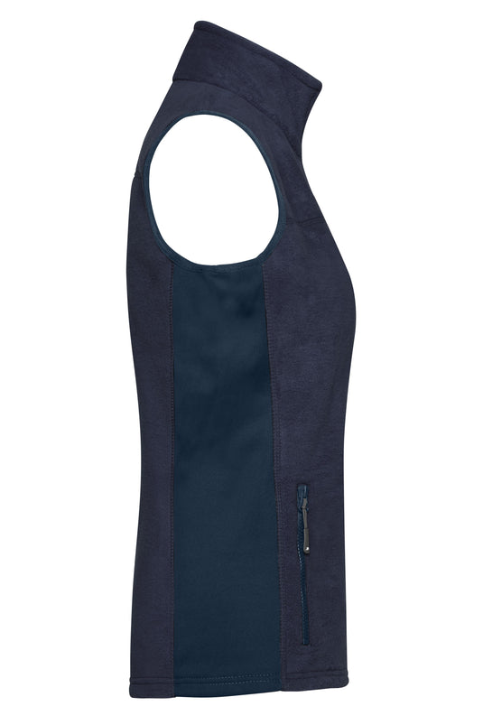 Strapazierfähige Fleece Weste im Materialmix - JN855