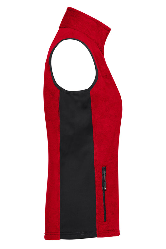 Strapazierfähige Fleece Weste im Materialmix - JN855