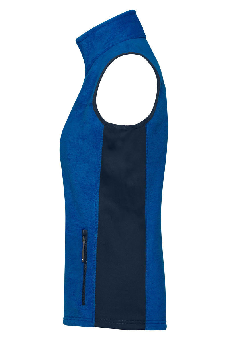 Laden Sie das Bild in Galerie -Viewer, Strapazierfähige Fleece Weste im Materialmix - JN855
