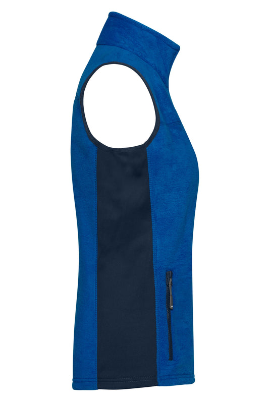 Strapazierfähige Fleece Weste im Materialmix - JN855