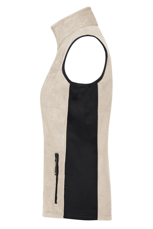 Strapazierfähige Fleece Weste im Materialmix - JN855