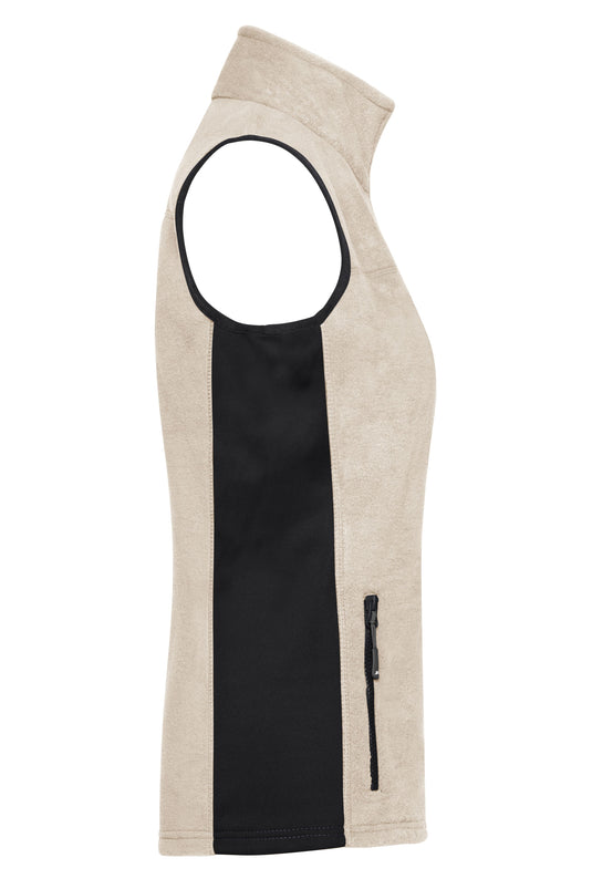 Strapazierfähige Fleece Weste im Materialmix - JN855