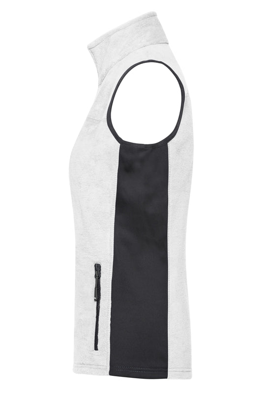 Strapazierfähige Fleece Weste im Materialmix - JN855