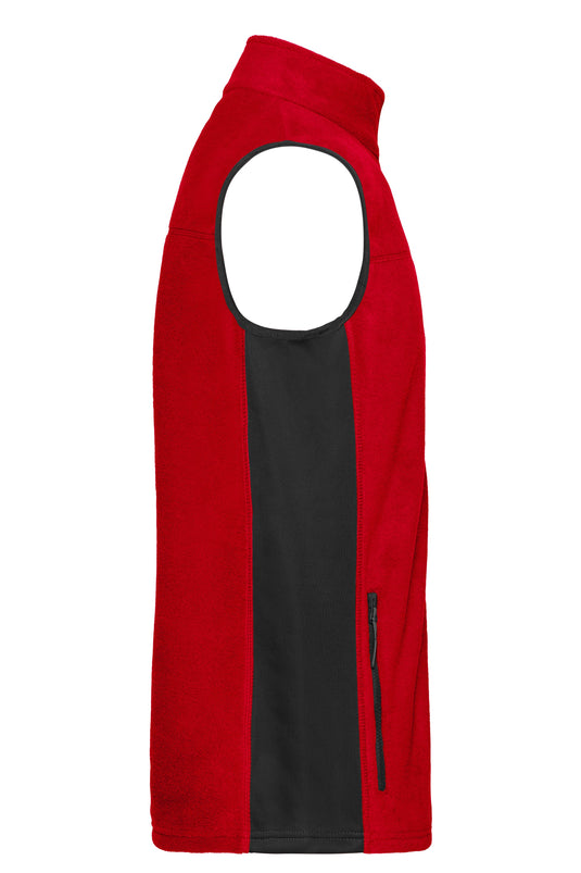 Strapazierfähige Fleece Weste im Materialmix - JN856