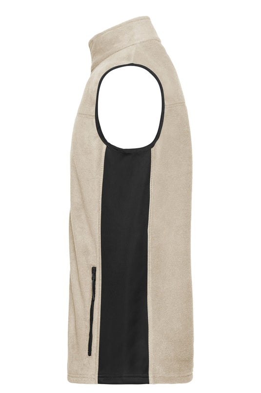 Strapazierfähige Fleece Weste im Materialmix - JN856