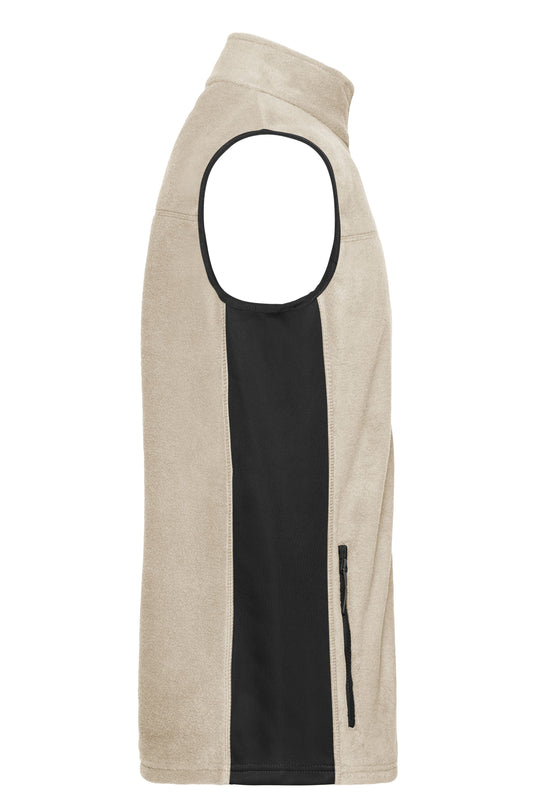 Strapazierfähige Fleece Weste im Materialmix - JN856