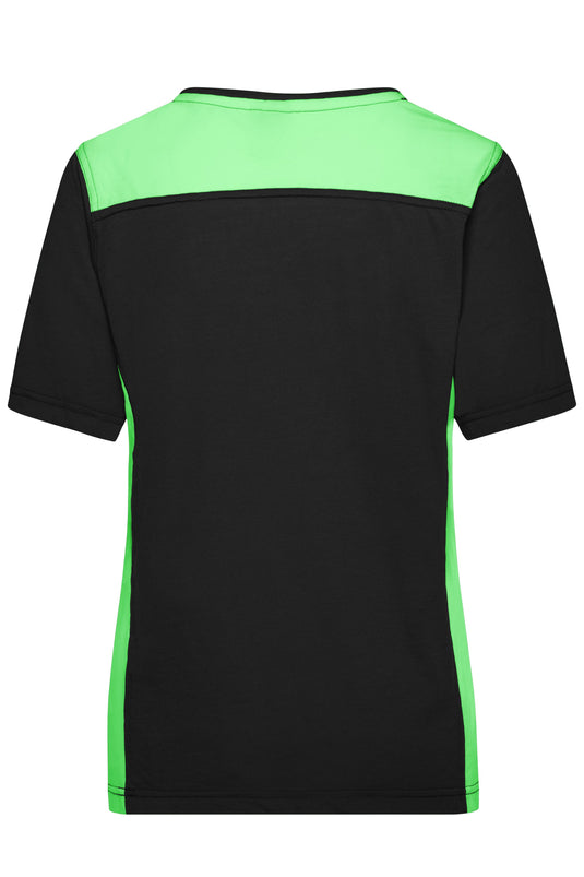 Strapazierfähiges und pflegeleichtes T-Shirt mit Kontrasteinsätzen - JN859