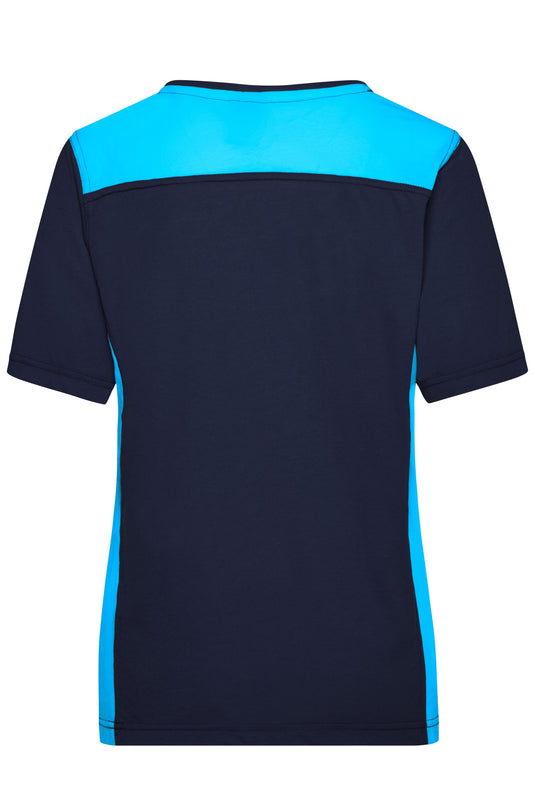 Strapazierfähiges und pflegeleichtes T-Shirt mit Kontrasteinsätzen - JN859