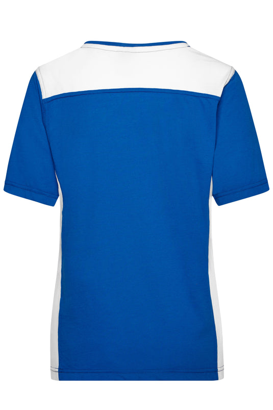 Strapazierfähiges und pflegeleichtes T-Shirt mit Kontrasteinsätzen - JN859