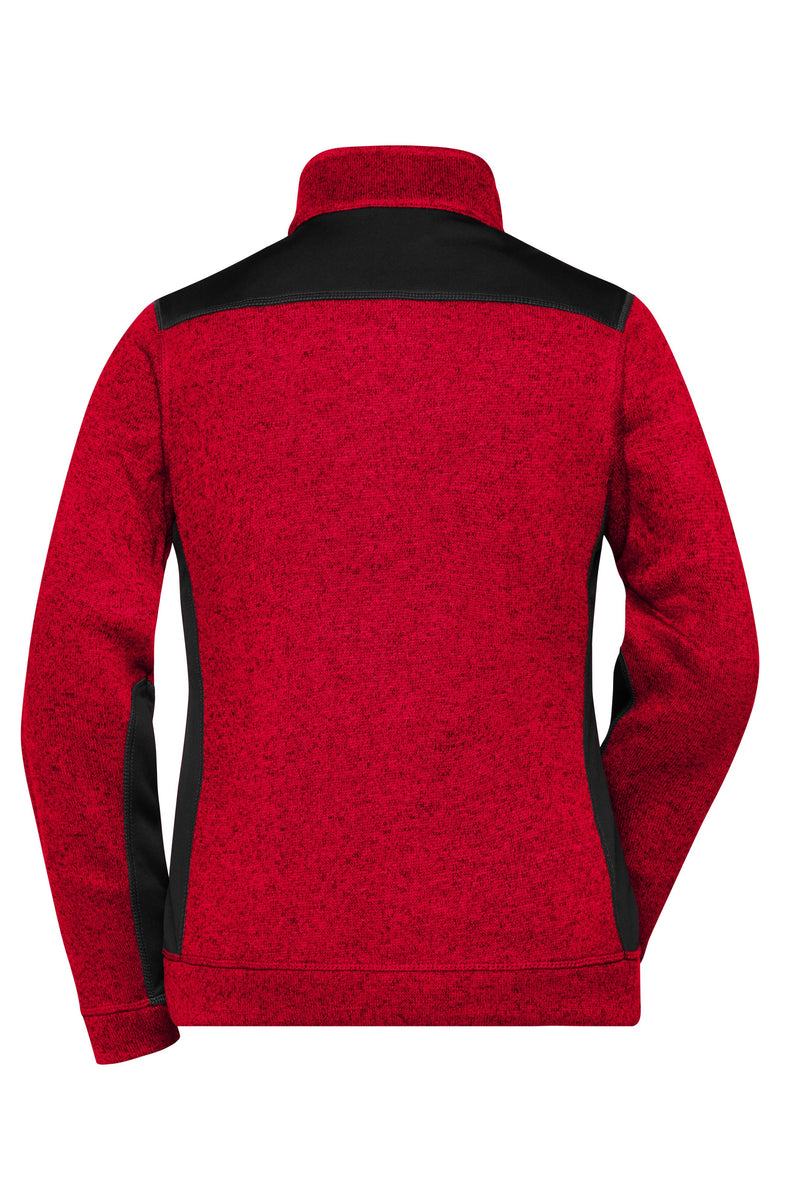 Laden Sie das Bild in Galerie -Viewer, Pflegeleichte Strickfleece Jacke im Materialmix - JN861
