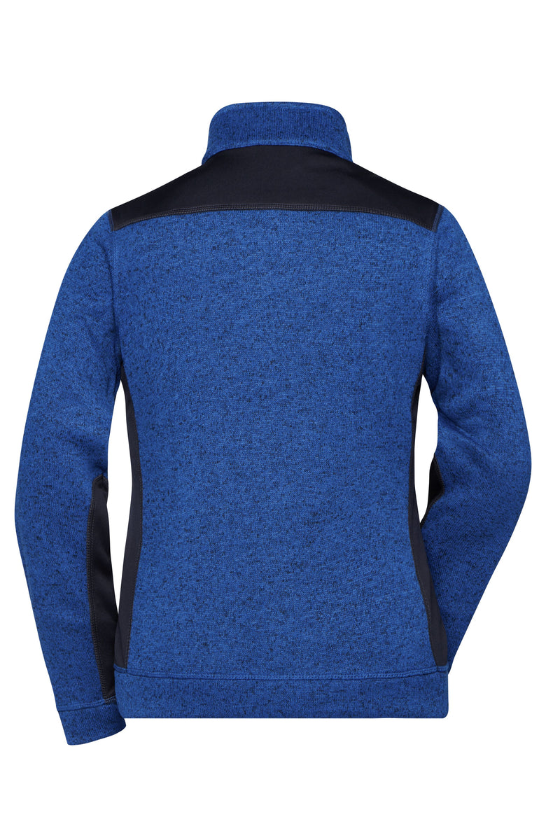 Laden Sie das Bild in Galerie -Viewer, Pflegeleichte Strickfleece Jacke im Materialmix - JN861
