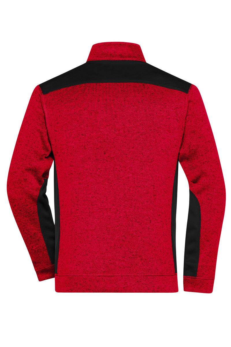 Laden Sie das Bild in Galerie -Viewer, Pflegeleichte Strickfleece Jacke im Materialmix - JN862
