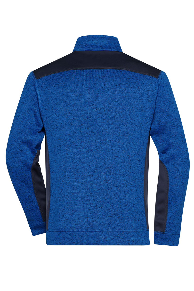 Laden Sie das Bild in Galerie -Viewer, Pflegeleichte Strickfleece Jacke im Materialmix - JN862
