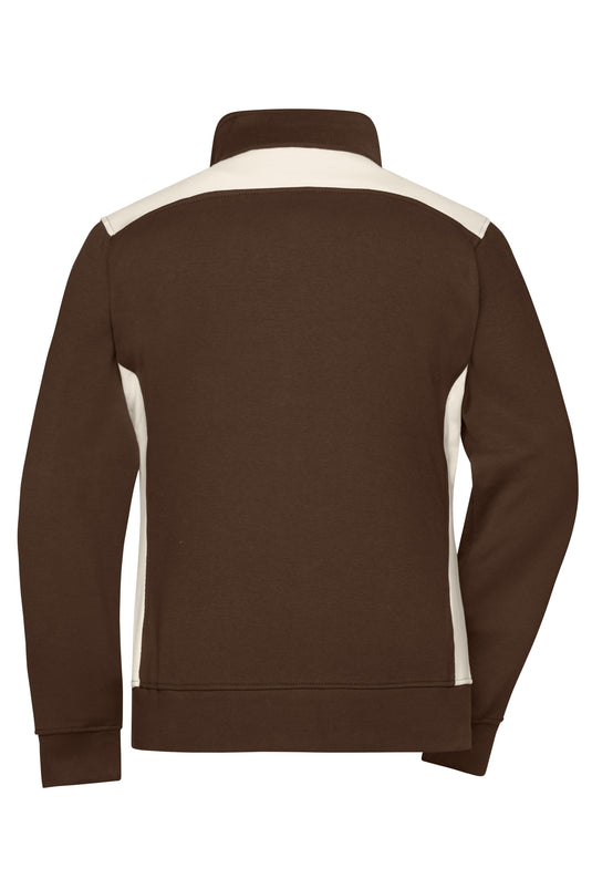 Sweat-Jacke mit Stehkragen und Kontrasteinsätzen - JN869