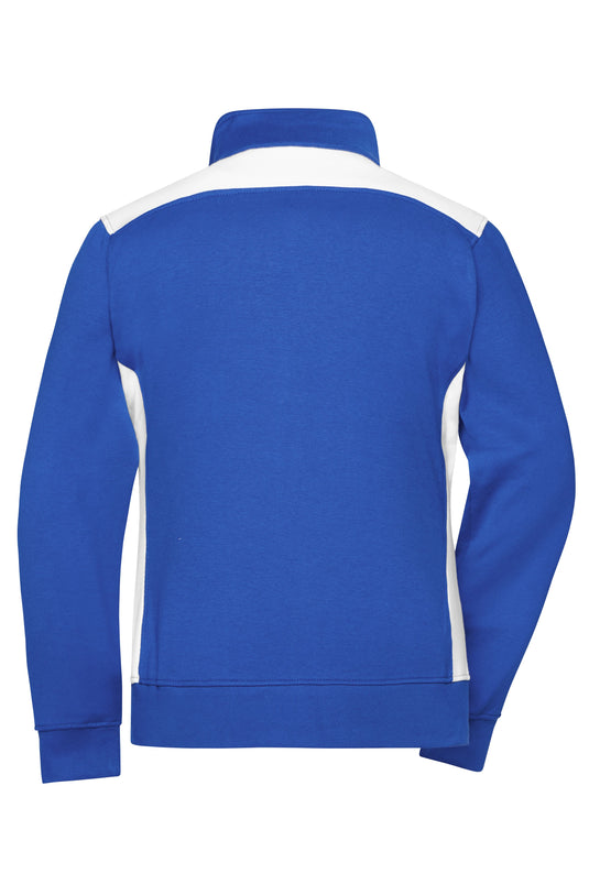 Sweat-Jacke mit Stehkragen und Kontrasteinsätzen - JN869