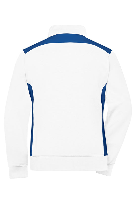 Sweat-Jacke mit Stehkragen und Kontrasteinsätzen - JN869