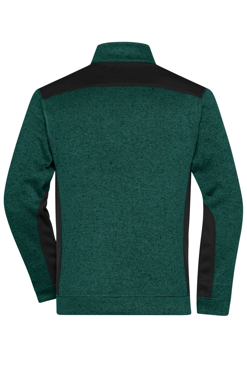Laden Sie das Bild in Galerie -Viewer, Pflegeleichte Strickfleece Jacke im Materialmix - JN862
