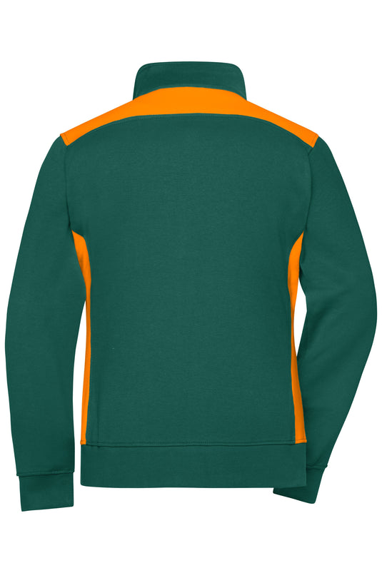 Sweat-Jacke mit Stehkragen und Kontrasteinsätzen - JN869