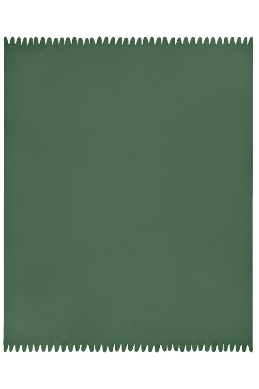 Fleecedecke mit abgerundeten Fransen - JN957