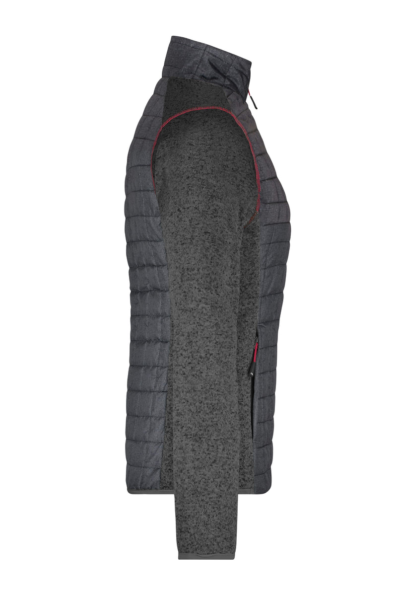 Laden Sie das Bild in Galerie -Viewer, Strickfleecejacke im stylischen Materialmix - JN741
