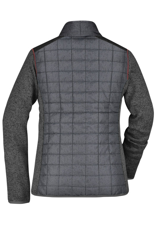 Strickfleecejacke im stylischen Materialmix - JN741